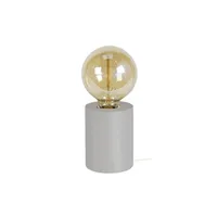 lampe de chevet tosel 66179 lampe de chevet cylindrique bois gris l 8 p 8 h 21 cm ampoule e27