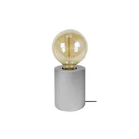 lampe de chevet tosel 66187 lampe de chevet cylindrique bois gris l 8 p 8 h 21 cm ampoule e27