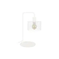 lampe de bureau tosel 90415 lampe de bureau arqué métal blanc l 30 p 18 h 45 cm ampoule e27