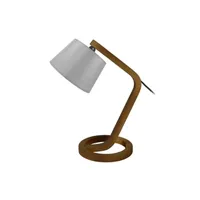 lampe de chevet tosel 65327 lampe de chevet arqué bois foncé et gris l 36 p 36 h 41 cm ampoule e14