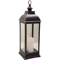 lanterne led antique noire h71 cm