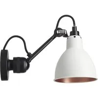 dcwéditions applique lampe gras n°304 noire - blanc / cuivre - rond