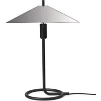 ferm living lampe de table filo carrée - noir/mirroir poli