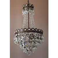 lustre en cristal de style ancien empire, éclairage plafond vintage, lampes, luminaire d'intérieur maison, cuisine couloir, lampe laiton