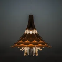 suspension en bois "bouquet""/abat-jour de plafond lampe table à manger scandinave"