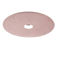 abat-jour plat en velours rose avec or 45 cm