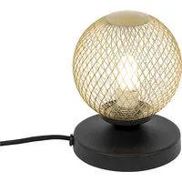 lampe de table moderne noire avec or - athens wire