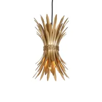 lampe à suspension art déco dorée - wesley