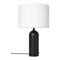 gravity lampe de table small acier noir/blanc - gubi