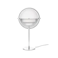 multi-lite lampe de table chrome/white - gubi