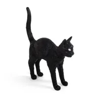 jobby the cat lampe de table noir - seletti