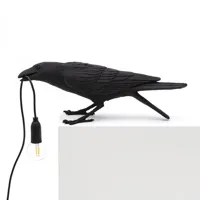 bird lamp playing lampe de table noir - seletti