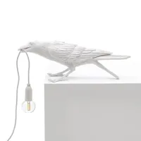bird lamp playing lampe de table blanc - seletti