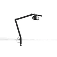 pc lampe de table 1 bras avec pince soft black - hay