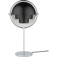 multi-lite lampe de table chrome/black - gubi