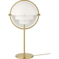 multi-lite lampe de table brass/white - gubi