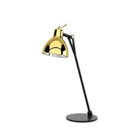 luxy glam t0 lampe de table black/gold semi transparent - rotaliana