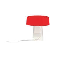 glam t1 lampe de table opal red/crystal - prandina