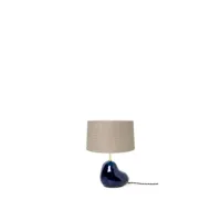 hebe lampe de table small deep blue/sand - ferm living