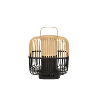 bamboo square lampe de table m black - forestier