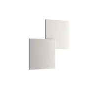 puzzle applique murale/plafonnier led double-square blanc mat 2700k - studio ita