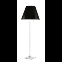 costanza lampadaire avec variateur aluminium/noir réglisse - luceplan