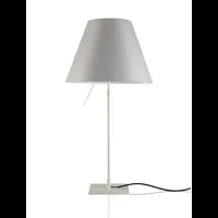 costanza lampe de table avec variateur aluminium/blanc mystique - luceplan