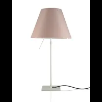 costanza lampe de table avec variateur aluminium/rose pâle - luceplan