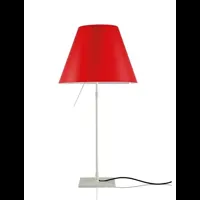 costanza lampe de table avec variateur aluminium/rouge primaire - luceplan