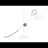 kh#1 lampe de table blanc/laiton brut - konsthantverk