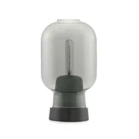 amp-lampe de table verre/marbre h26,5cm