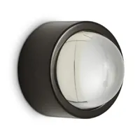 spot surface round-applique de salle de bain led métal/verre ø11cm