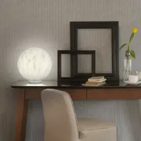 mineral-lampe à poser effet marbre polyéthylène ø30cm