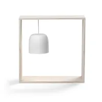 gaku wire-lampe à poser led polycarbonate/bois h35cm