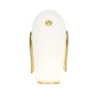 pet lights - noot noot-lampe à poser pingouin verre/porcelaine h33cm