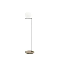 ic f1 out-lampadaire d'extérieur avec variateur verre/métal/pierre h135cm