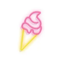 ice cream-neon led glace l40cm