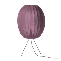 knit wit high medium-lampe de sol ovale polyester tricoté ø65cm