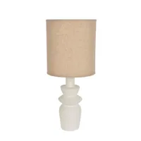 olympe-lampe à poser céramique/lin h47cm