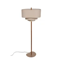 pebble - lampadaire bois/tissu h174cm