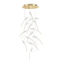 tulip round-suspension led lentiflex® 14 lumières ø50cm
