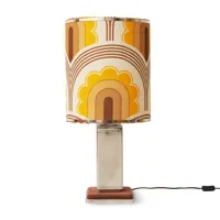 brut/motif-lampe de sol lin/acier h131cm