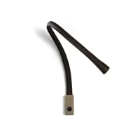 flexiled-applique/liseuse flexible cuir/nickel satiné avec interrupteur l90cm
