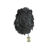 wall lamp 33,5x19x40,5 cm lion matt black (noir)