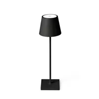 lampe de table portable toc (noir mat)
