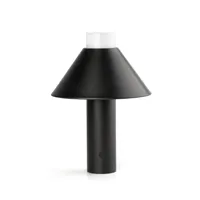 lampe de table portative fuji (satin noir)