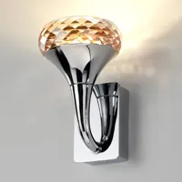 axo light applique led de designer cristalline fairy ambre