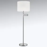 knapstein lampadaire lilian variateur led, nickel mat/chromé