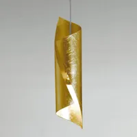 knikerboker hué suspension led 8x37 cm feuille d'or