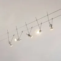 lindby système de lampes sur câble marno, à cinq lampes